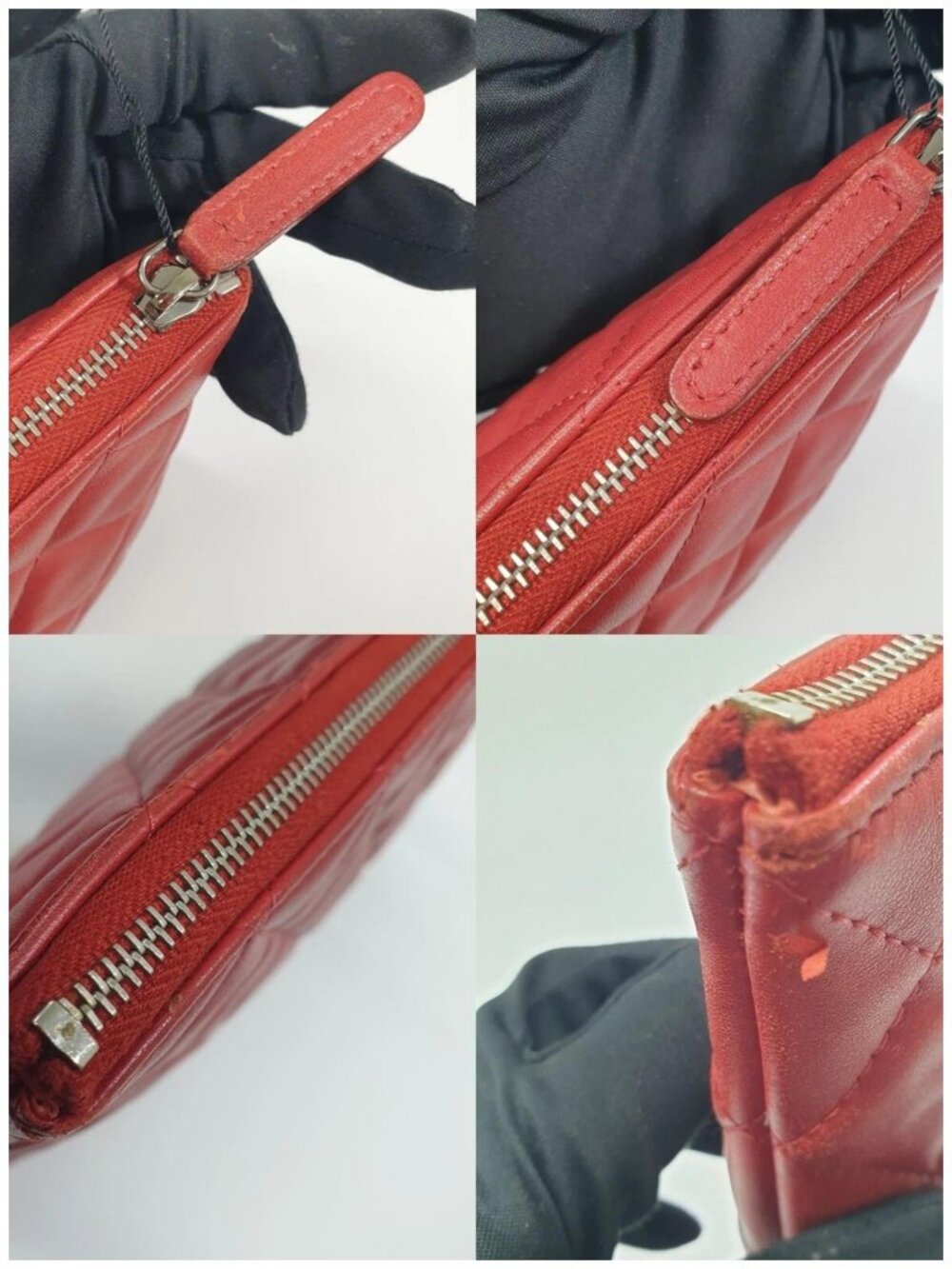 Authentic Chanel Large O Case Red Quilted Leather Clutch - Picture 9 of 12